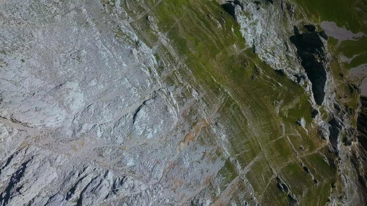 A drone's eye view reveals the serene landscapes of Picos de Europa