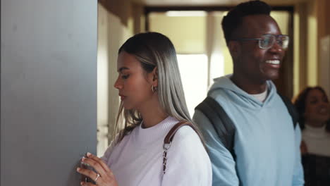 University,-education-and-woman-with-bag-in-locker