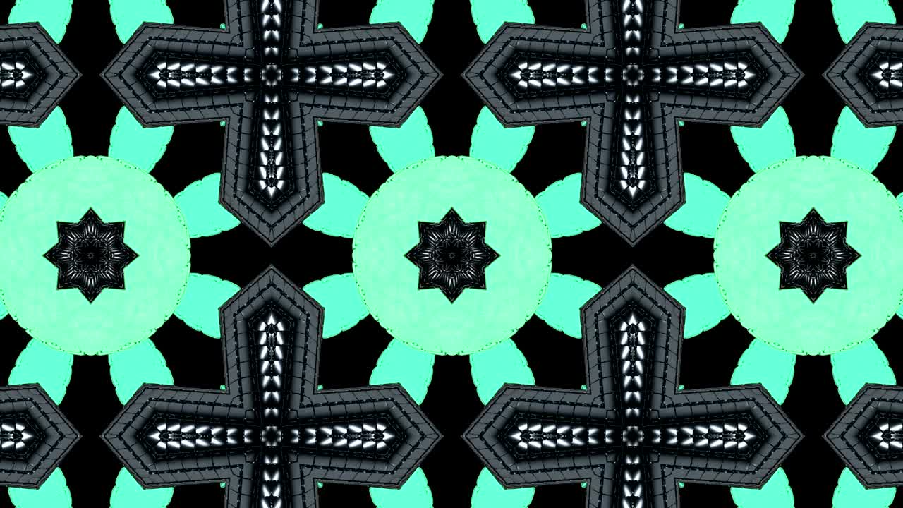fondo decorativo abstractamente adornado con bucles. caleidoscopio o mandala en 3d.