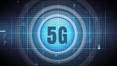 5g-Logoknopf-Vor-Herzlinie-Und-Gittermuster