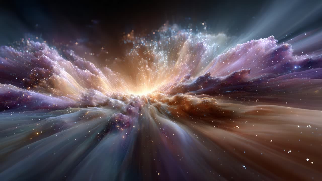 A Stunning Cosmic Scene Revealing the Birth of Stars Amidst a Vivid Swirl of Colorful Nebulae and Radiant Light, Capturing the Mystery of the Universe