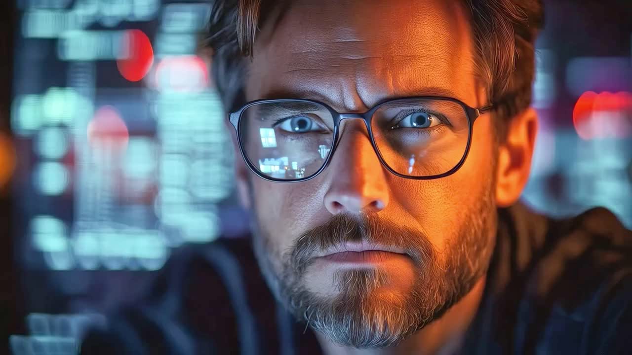 IT-profesjonell som overvåker data på dataskjermer
