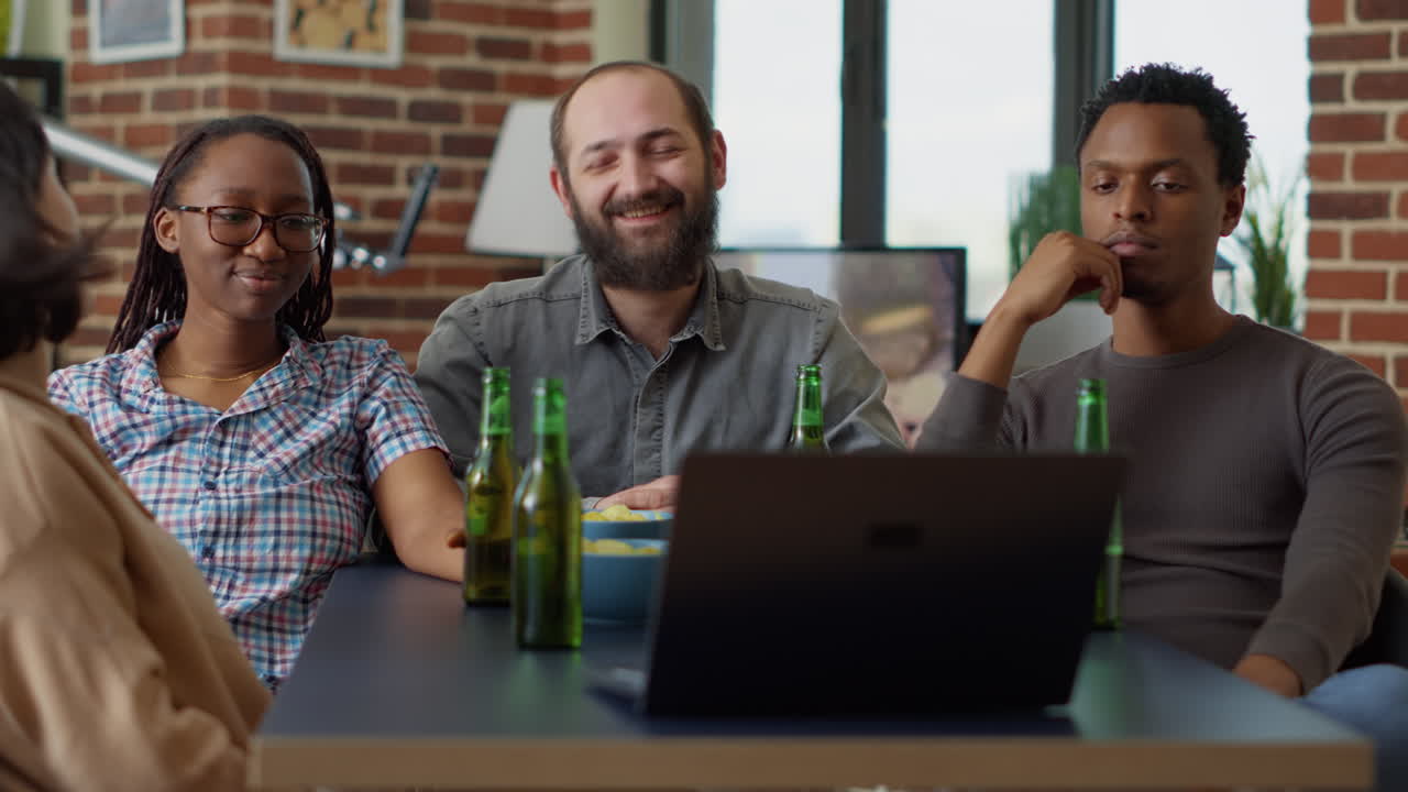 Men and women watching live videos on social media website