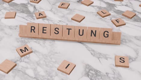 restung wort auf scrabble