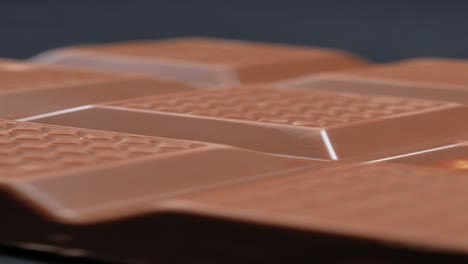 close-up of a milk chocolate bar