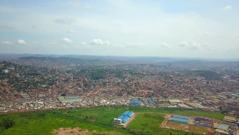 Aerial-View-Of-Kisugu-Neighborhood-In-Kampala,-Central-Uganda