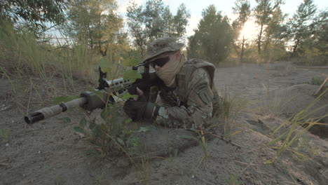 military sniper in camouflage