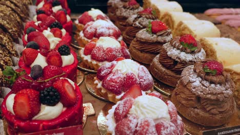 delicious array of strawberry and chocolate pastries