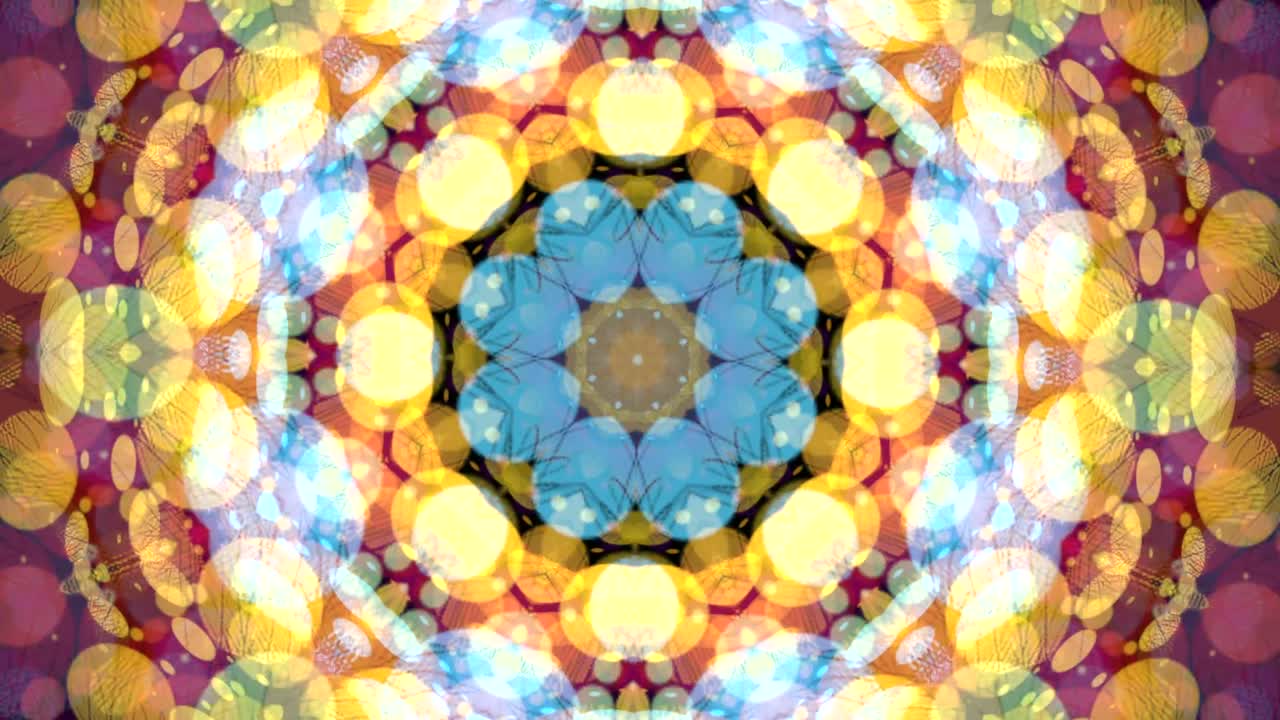fondo de cristal multicolor con efectos caleidoscópicos