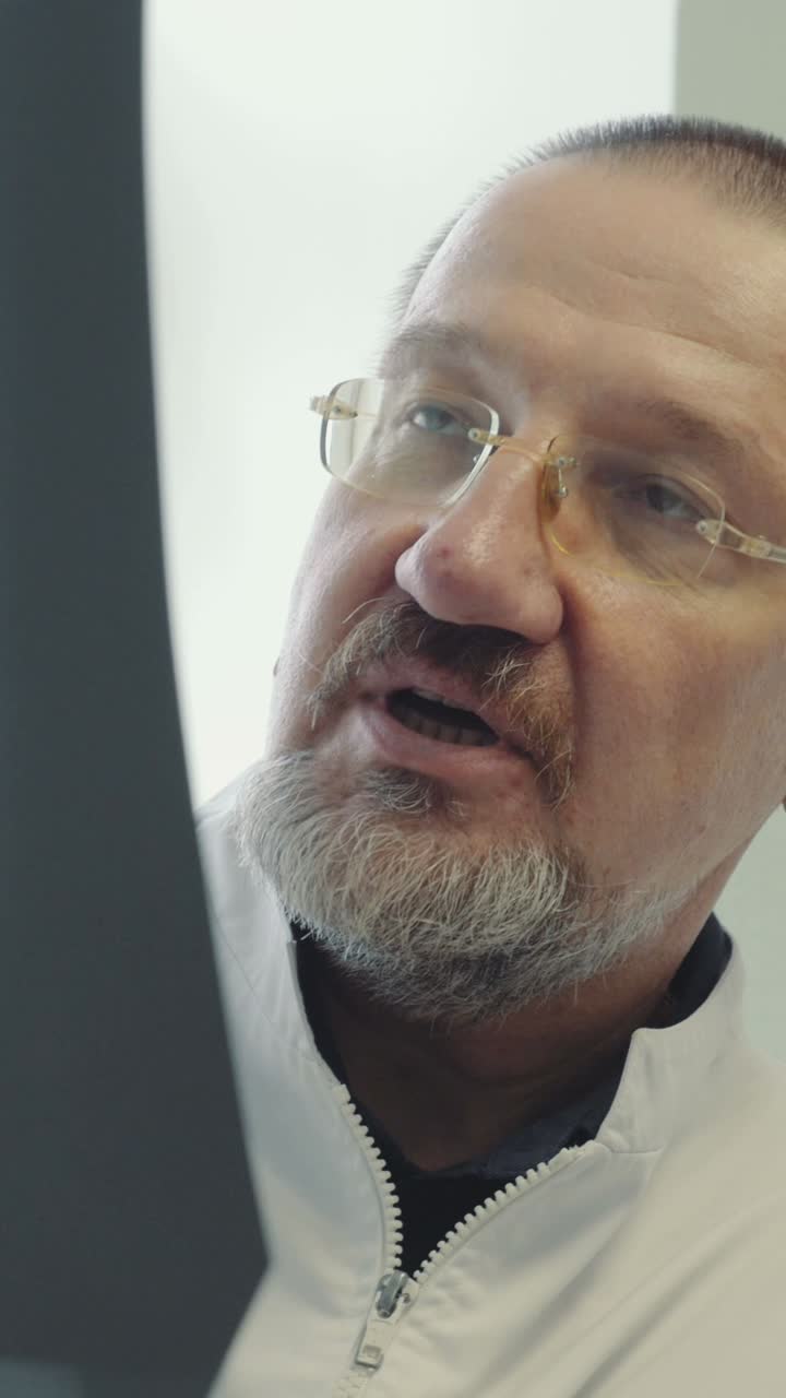 Radiologist examining an x-ray