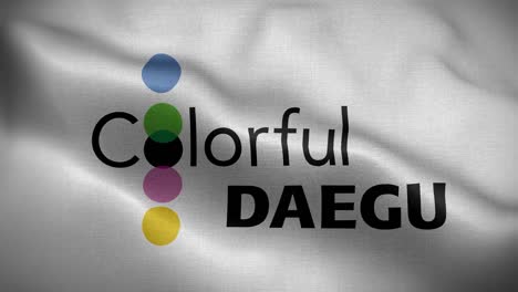 daegu bandera de corea del sur bucle de fondo 4k
