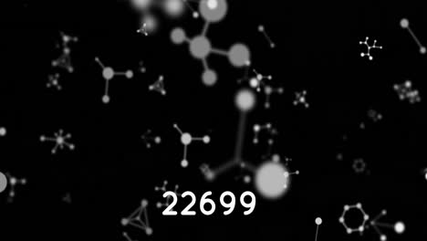 Animation-of-numbers-and-molecules-on-black-background