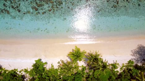 Drohnenaufnahmen-Eines-Tropischen-Strandes-Auf-Der-Insel-Piameno-In-Raja-Ampat,-Indonesien