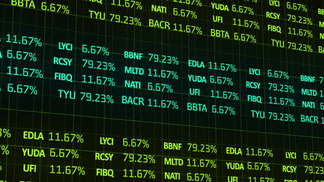 stock market data processing against black background