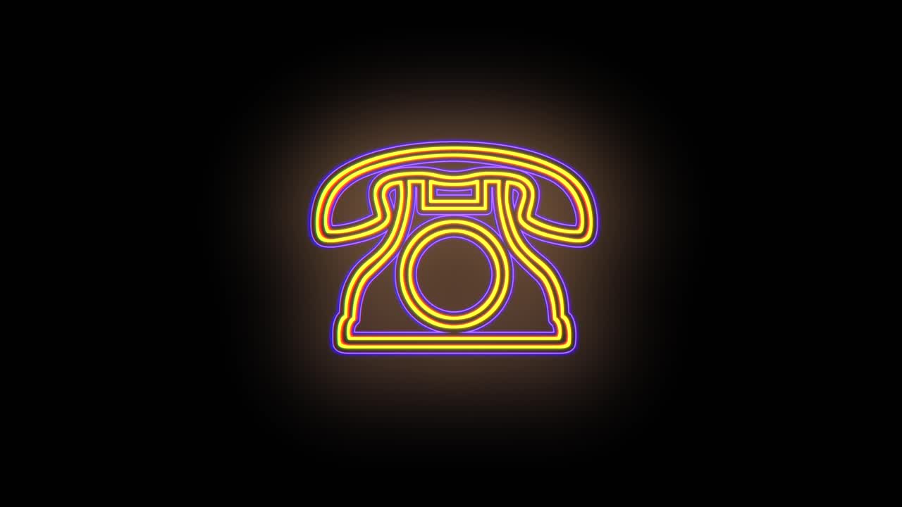 telefono amarillo neon