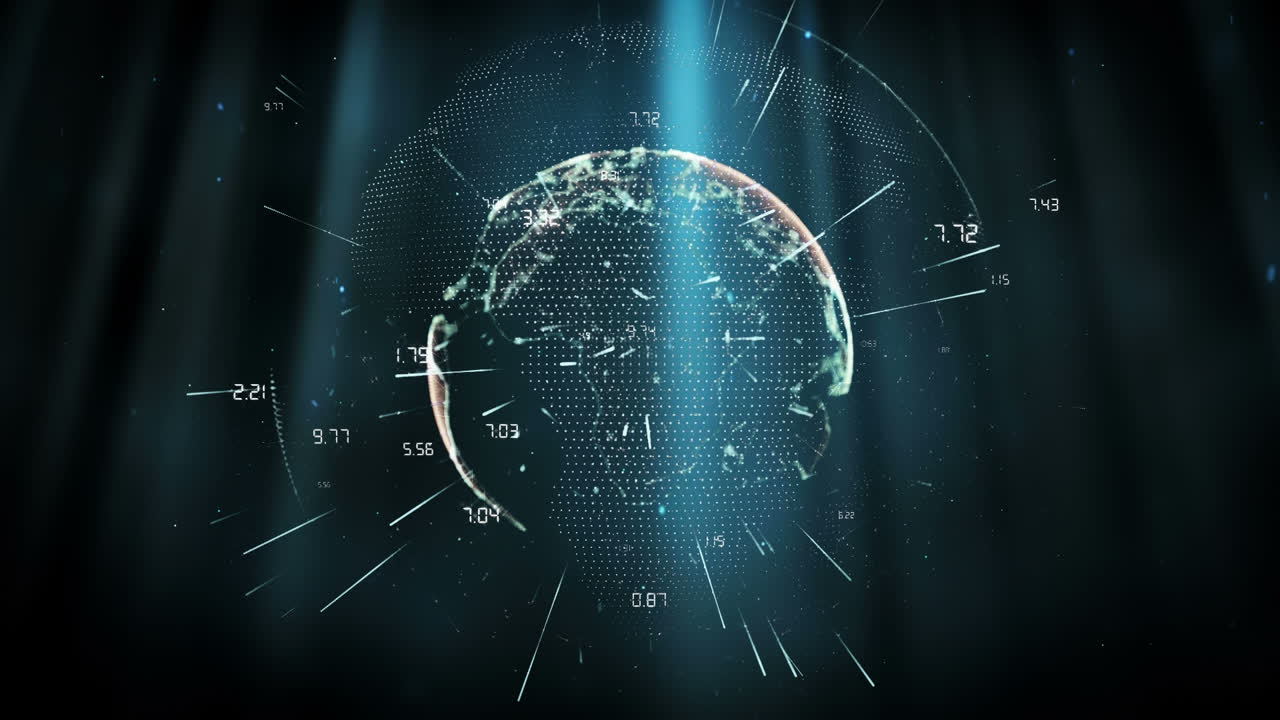 Digital globe underwater