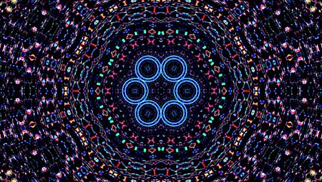 hermoso caleidoscopio abstracto que brilla, una luz radiante que regula los movimientos sutiles