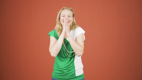emotionele vrouw.