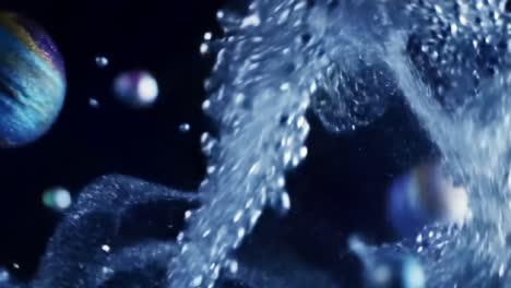 abstract cosmic liquid splash