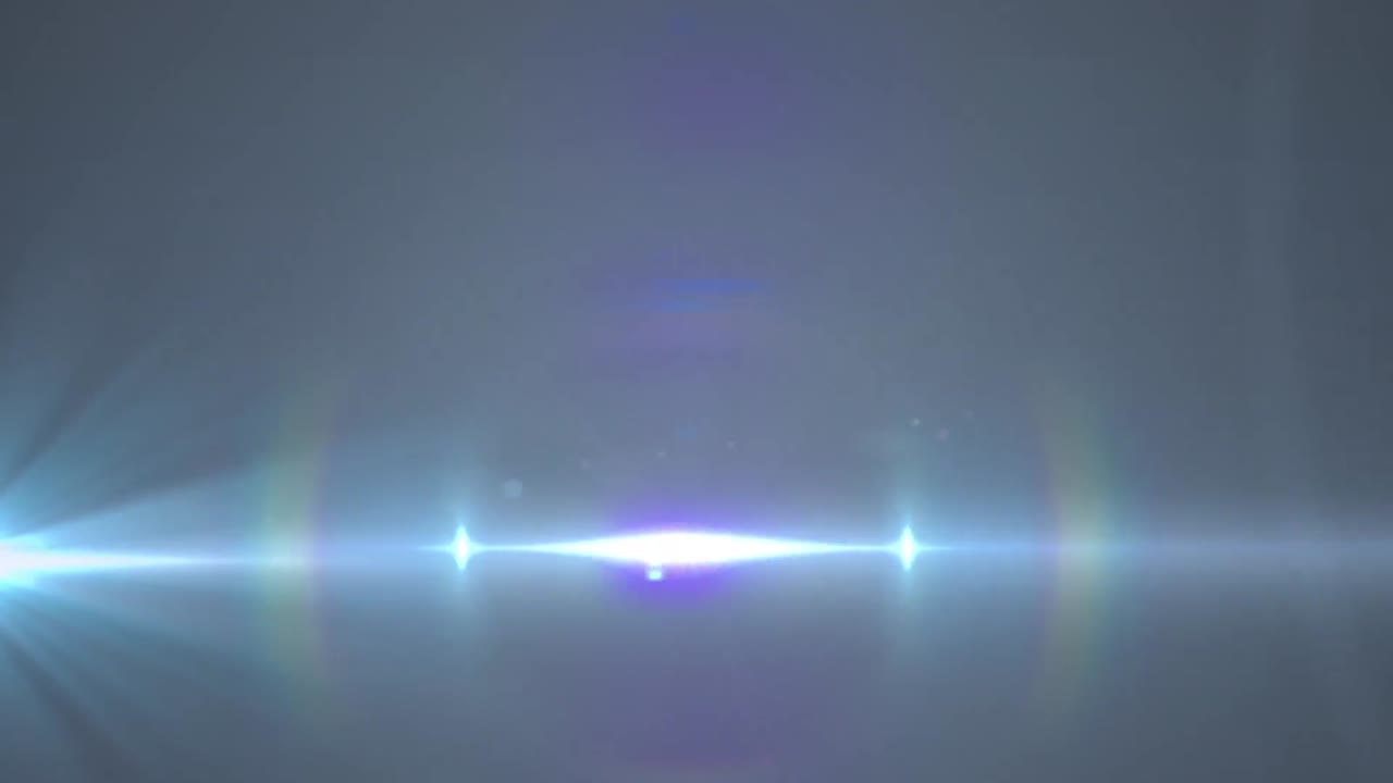 Animazione di scie luminose e punti su sfondo nero