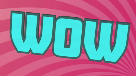 digital animation of blue wow against pink radial background