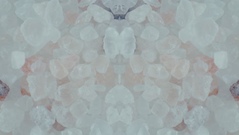close-up of colorful crystal salt