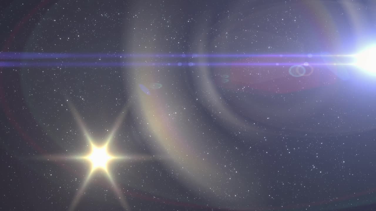 검은 바탕에 있는 밝은 반점의 애니메이션