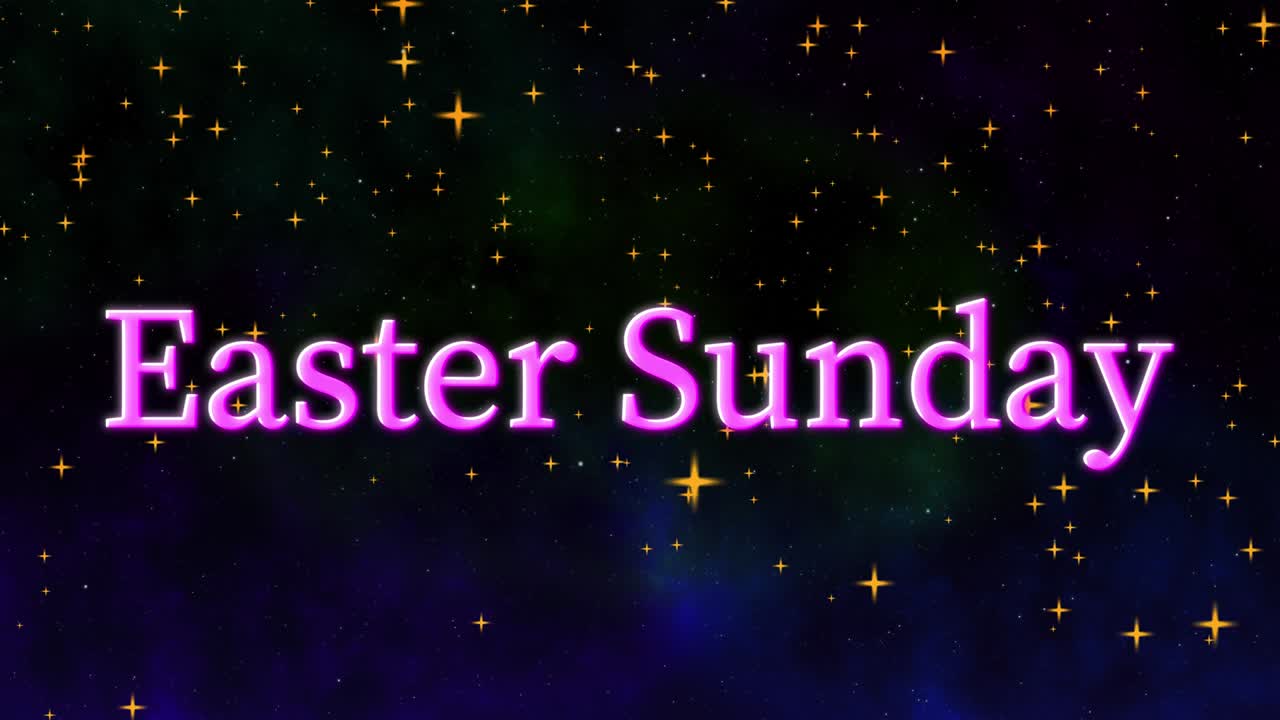 부활절 일요일 이벤트 텍스트 애니메이션 모션 그래픽