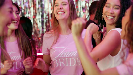 bride tribe celebrating