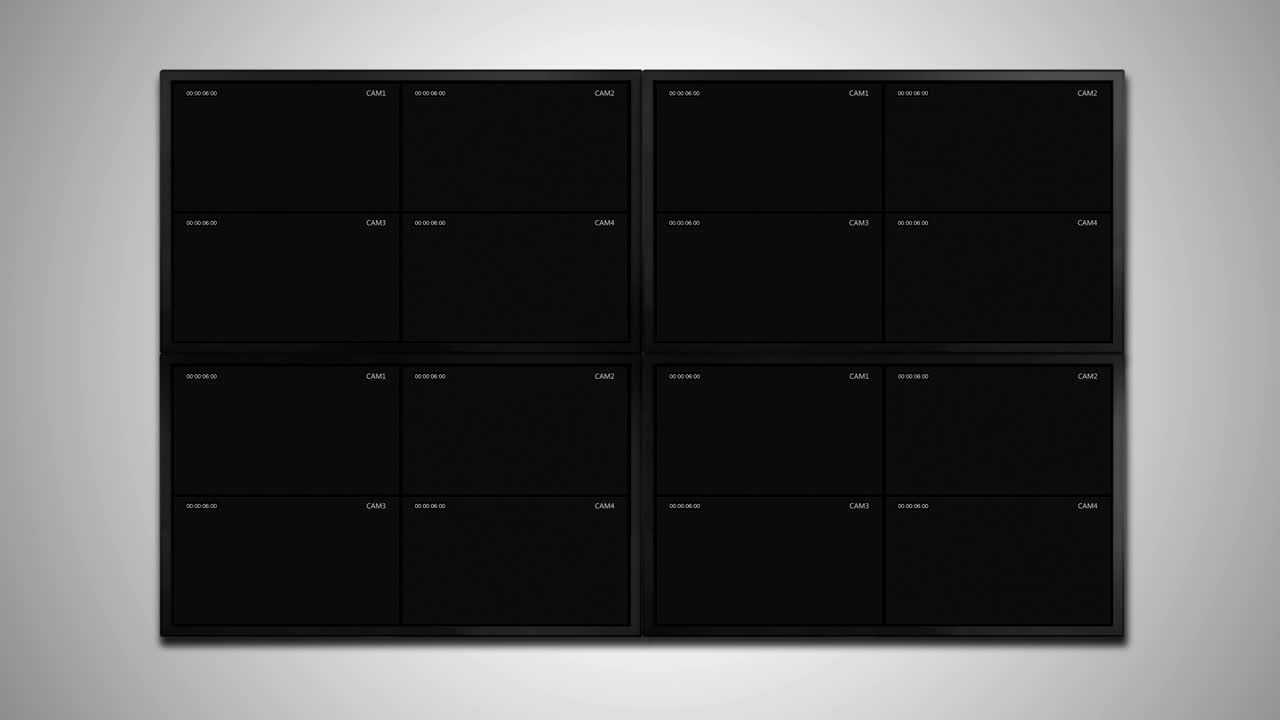 tv 벽에 cctv 모니터