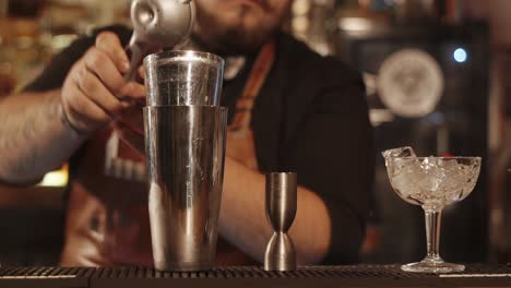 bartender preparing cocktails