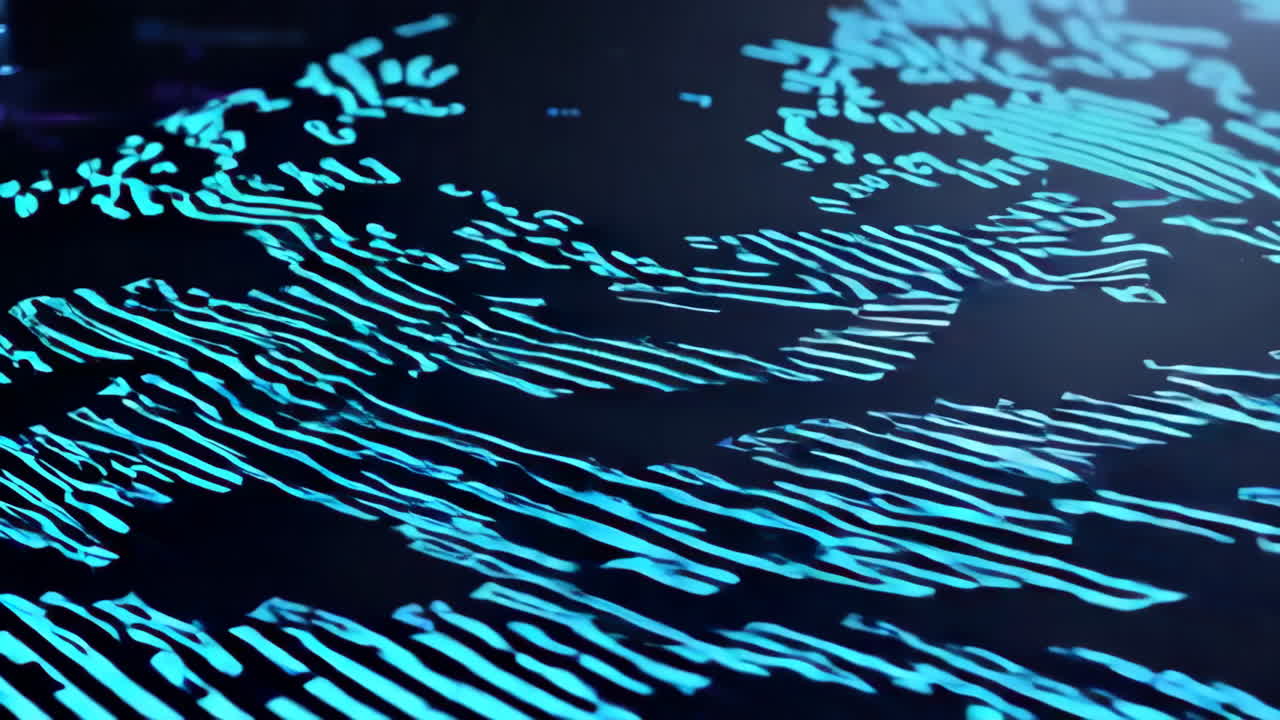 Abstract Glowing Circuit Board Pattern