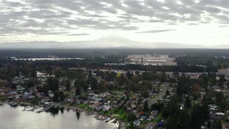 clouds over tillicum neighborhood near air base in joint base lewis-mcchord, washington