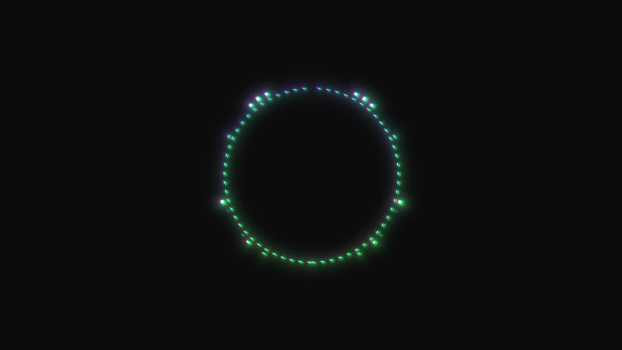 interfaz circular audio voz música sonido ecualizador de espectro de color. animación en fondo negro