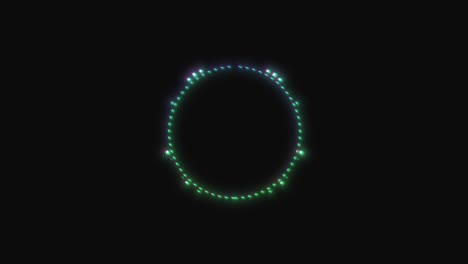 interfaz circular audio voz música sonido ecualizador de espectro de color. animación en fondo negro