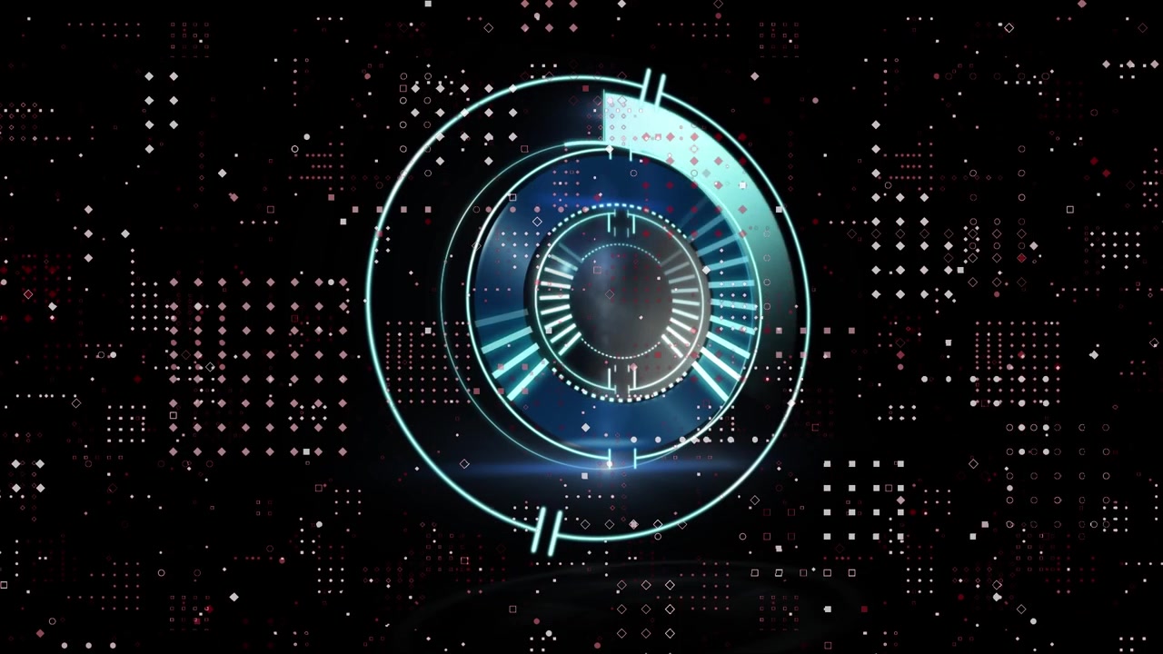 Animation of scope scanning and spots on black background