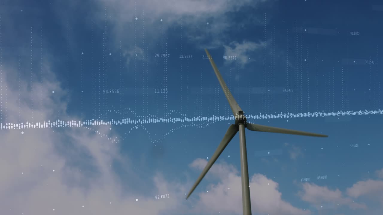 Animazione di testo con globo e rete di connessioni