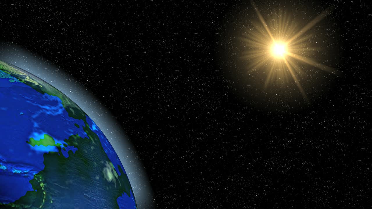 el planeta azul tierra en la galaxia oscura.