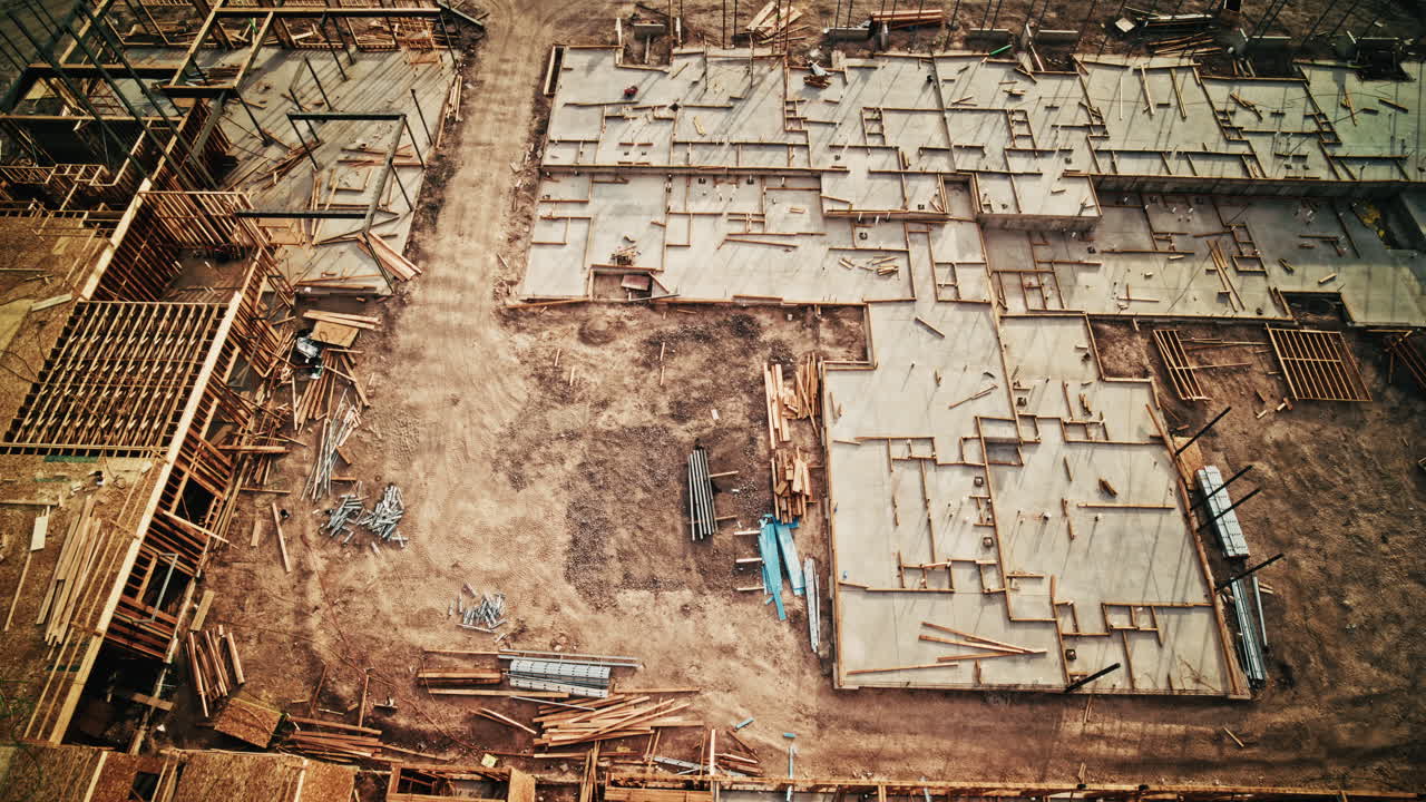 Aerial View of a Construction Site in Progress