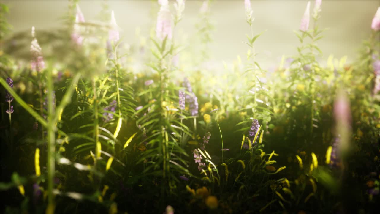 들판에 있는 야생 꽃