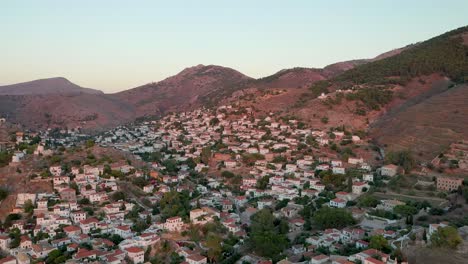 vista aérea de la ciudad de la isla de hidra grecia