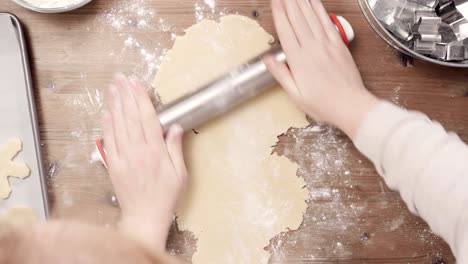 baking christmas sugar cookies for santa.