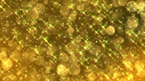 las partículas doradas de 4k. fondo festivo