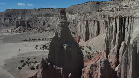 drone shot of cliffs and sandstone rock formations in kodachrome basin state park, utah usa