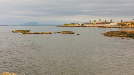 scenic view of marsala coastal town in western sicily, italy. wide shot