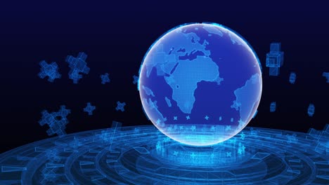 3d world news background loop