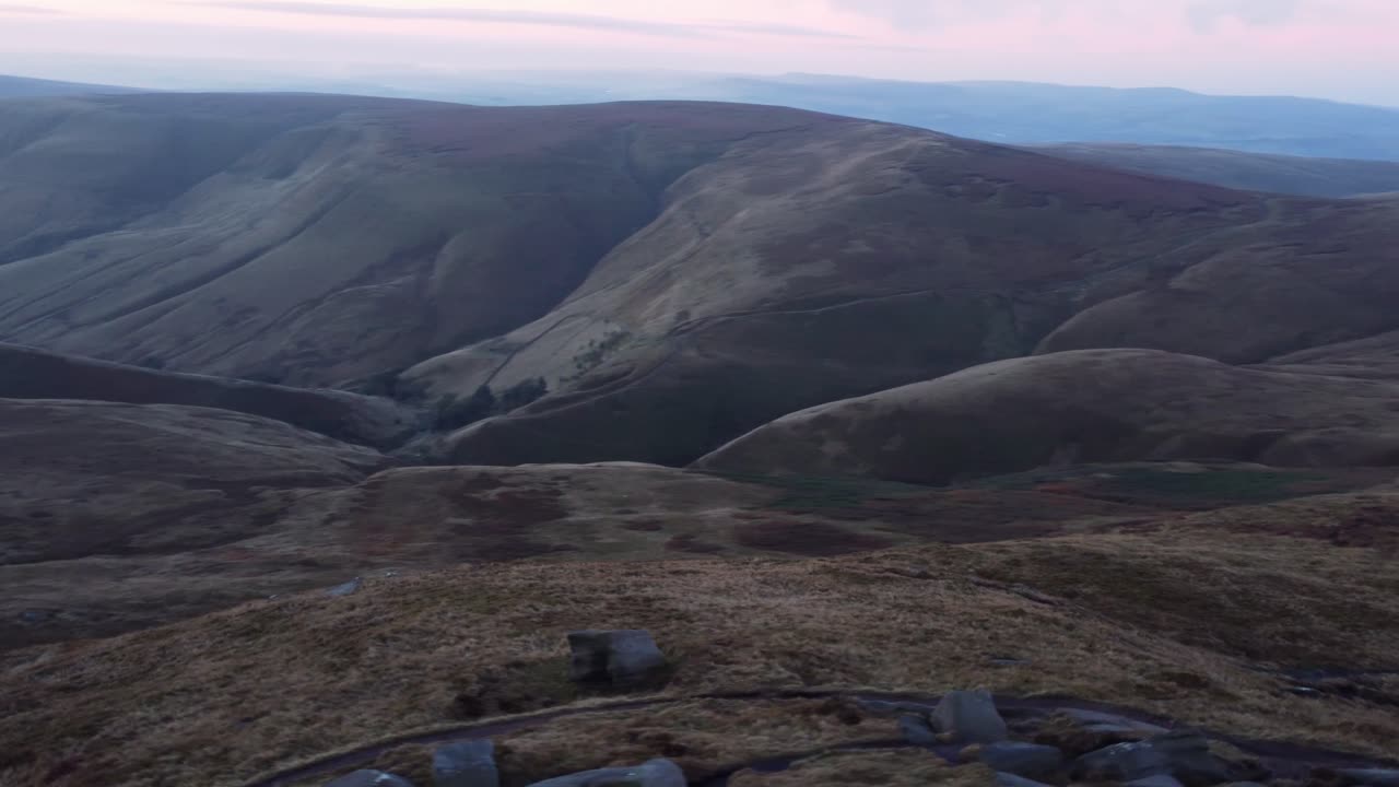 páramos meseta suelo fértil tierras de kinder scout derbyshire, inglaterra