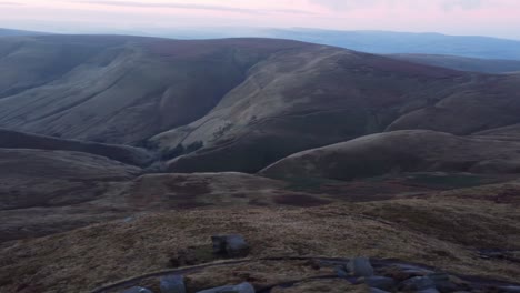 moorland plateau fertile soil lands of kinder scout derbyshire england