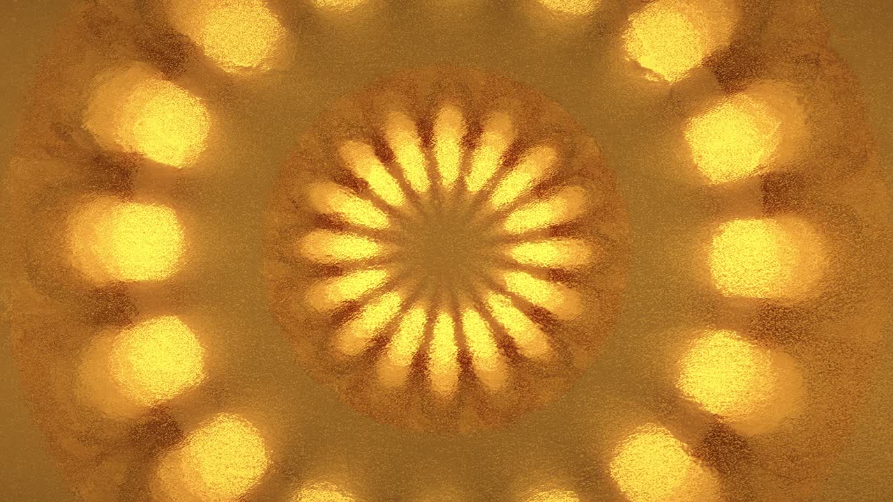 fondo dorado geométrico con focos. papel dorado con rayo de luz. bucle de renderización 3d 4k bucle sin costuras
