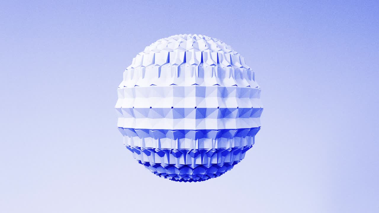 추상적인 3d 모양의 육각형 구 애니메이션, 4k 렌더링 루프 영상, 다양한 파스텔 색의 세트